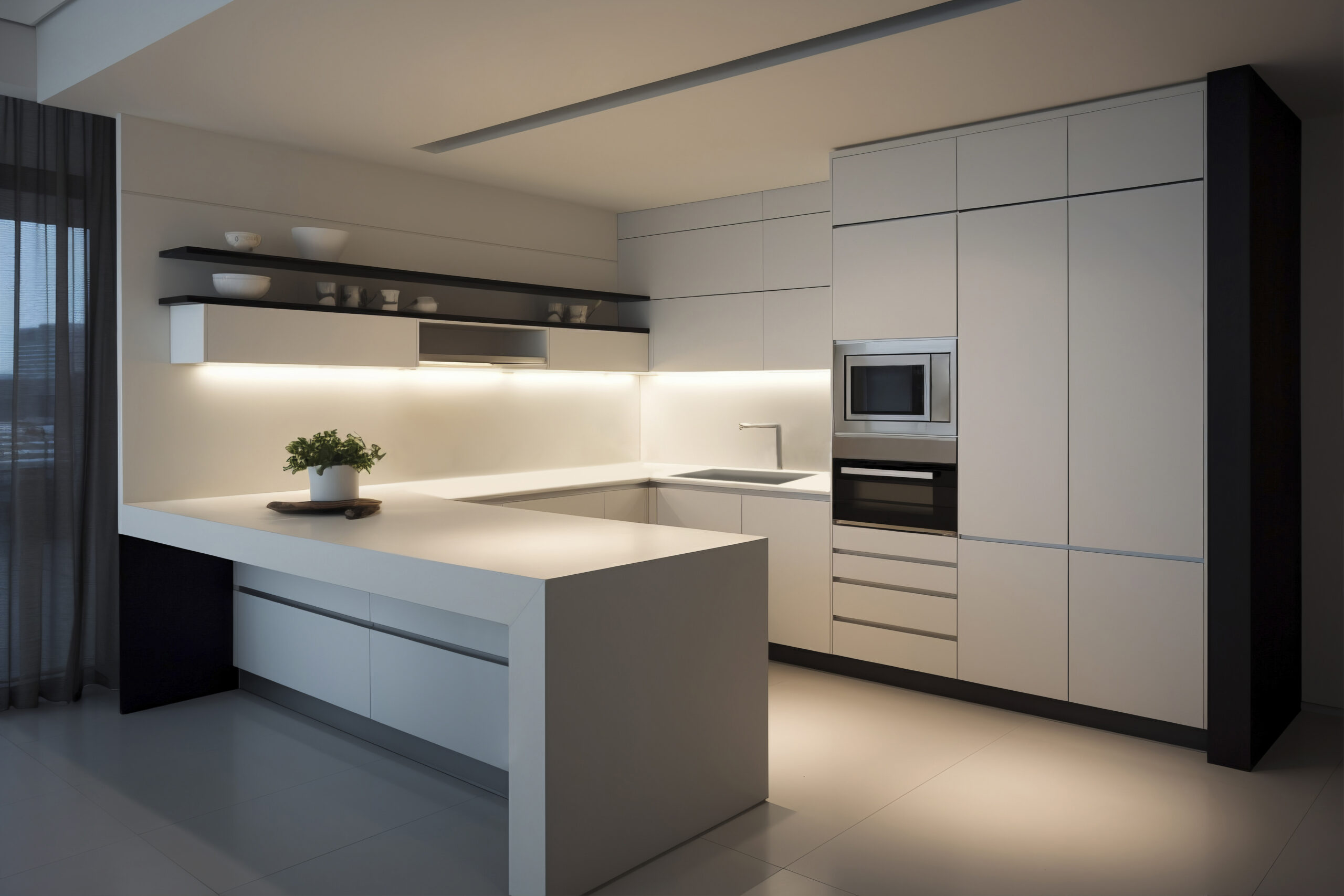 small kitchen space with modern design scaled
